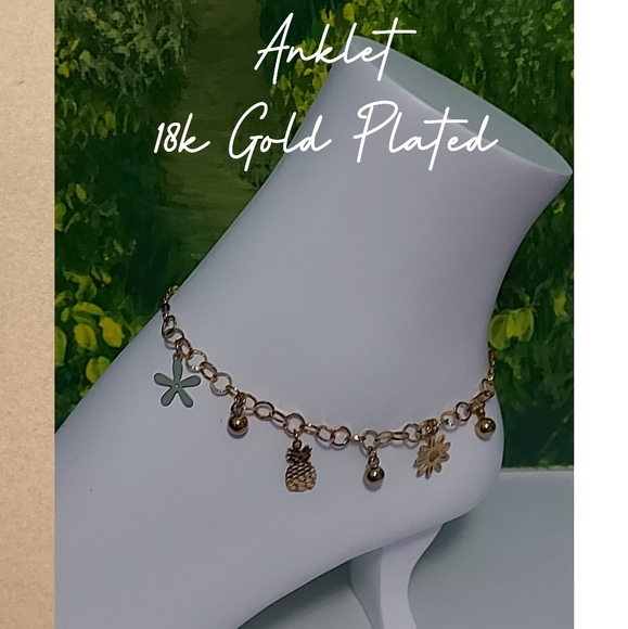 ANKLET ,18k Gold Plated - Picture 1 of 9